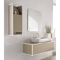 Meuble de salle de bain largeur 120cm profondeur 50cm hauteur 49cm avec un tiroir et vasque blanc brillant 76x39cm scaxframe6