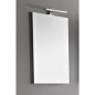 Miroir rectangulaire avec lampe led fixée au dessus scax