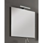 Miroir rectangulaire avec lampe led fixée au dessus scax