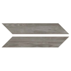 Carrelage imitation parquet bois gris point de hongrie, sol et mur 9.4x49cm rectifié santawood chevron grey