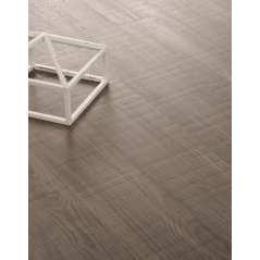 Carrelage imitation parquet gris point de hongrie 9.4x49cm rectifié santawood chevron grey