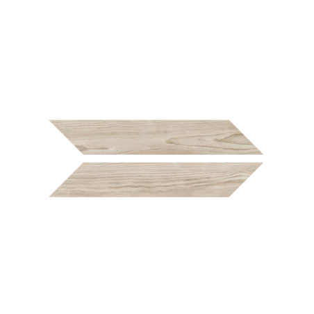 Carrelage imitation parquet beige point de hongrie 9.4x49cm rectifié santawood chevron sand