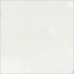 Carrelage Effet Zellige blanc brillant nuancé fait main apegsouk pearl 13x13x1cm,