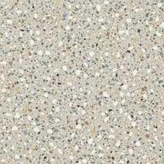 Carrelage imitation terrazzo beige mat avec grain de couleur rectifié 60X60X1cm apepoca silken bone