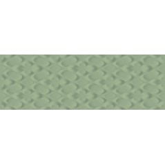 Carrelage moderne vert satiné en relief 25x75x1cm rectifié santaspringpaper 3d-01