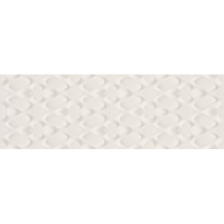 Carrelage moderne blanc satiné en relief 5x75x1cm rectifié santaspringpaper 3d-01