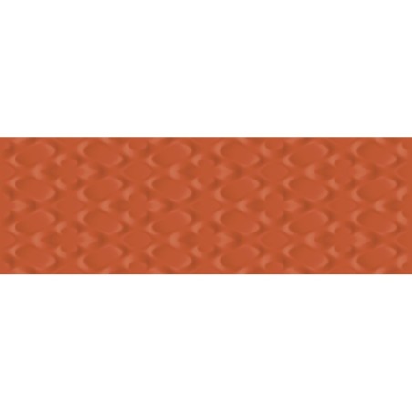 Carrelage moderne rouge corail satiné en relief 25x75cm rectfié santaspringpaper 3d-01