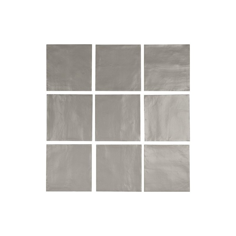 Carrelage bosselé gris mat 13.8x13.8cm contemporain sol et mur apegdelight grey