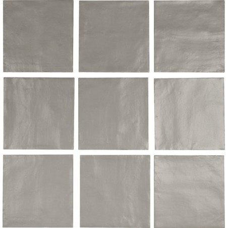 Carrelage bosselé gris mat 13.8x13.8cm contemporain sol et mur apedelight grey