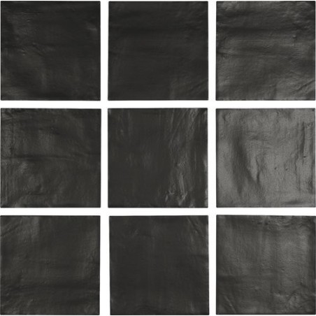 Carrelage bosselé noir mat 13.8x13.8cm contemporain sol et mur apegdelight noir