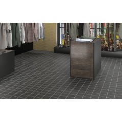 Carrelage bosselé noir mat 13.8x13.8cm contemporain sol et mur apedelight noir