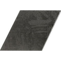 Carrelage imitation ciment liquide brillant noir losange rombo 15x25.9cm brique 7.5x30cm, apesnap graphite