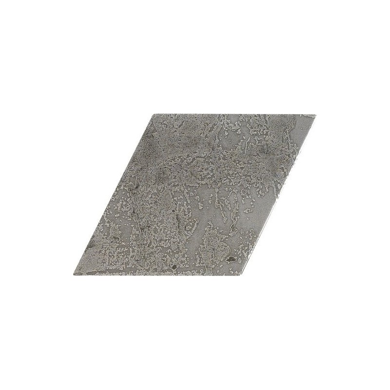 Carrelage imitation ciment liquide brillant gris losange rombo 15x25.9cm brique 7.5x30cm, apegsnap cinder