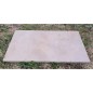 Margelle piscine, plate en pierre beige adoucie mat 60X33X3cm bord droit et bord rond, artxtaza