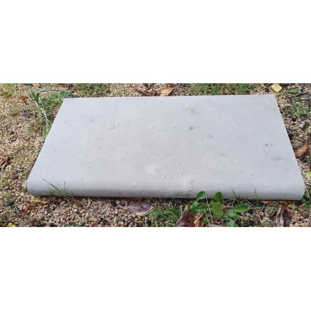 Margelle piscine, plate en pierre grise 60X33X3cm bord droit et bord rond, artaza