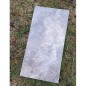 Margelle piscine, plate en pierre gris 61X33X3cm bord droit et bord rond,  artx travertin silver