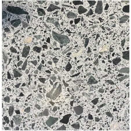 Carrelage terrazzo résineux vert grand format 60x60x1.2cm D granito minty