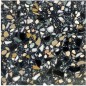 Carrelage terrazzo résineux beige et noir grand format brillant 60x60x1.2cm Dif granito turron