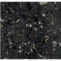 Carrelage terrazzo résineux noir grand format brillant 60x60x1.2cm Dif granito cachou