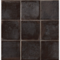 Carrelage noir brillant sol et mur hexagone 18x20.5cm, barette 7x45cm, carré 11x11cm natuctempo caviar