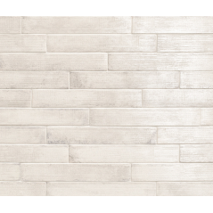 Carrelage blanc brillant sol et mur hexagone 18x20.5cm, barette 7x45cm, carré 11x11cm natuctempo rice