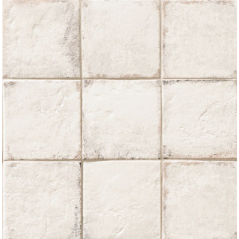 Carrelage blanc brillant sol et mur hexagone 18x20.5cm, barette 7x45cm, carré 11x11cm nattempo rice