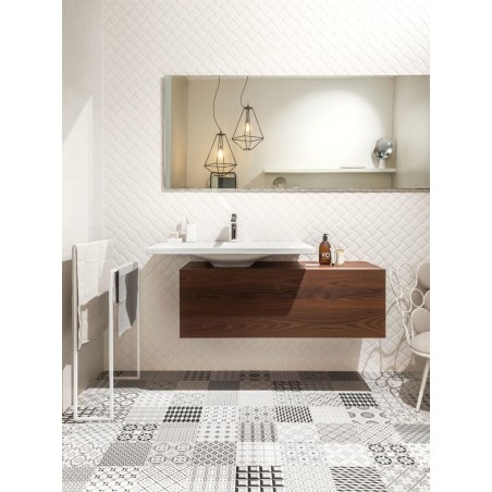 Carrelage salle de bain patchwork metrosign imitation carreau ciment contemporain 20x20cm rectifié R10