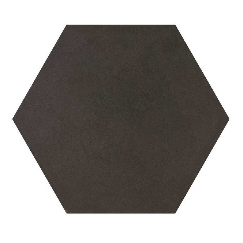 Carrelage hexagonal, petite tomette noir mat sol et mur, 11,6x10cm Dif small hexagone noir promotion