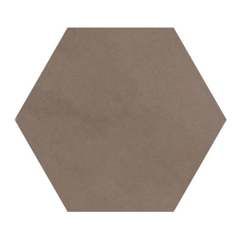 Carrelage hexagonal, petite tomette taupe mat sol et mur, 11,6x10cm Dif small hexagone taupe promotion