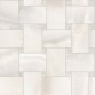 Mosaique imitation marbre poli blanc brillant rectifié 30x30cm sur trame santakoya maxi rete white kry