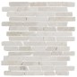 Parement mosaique en pierre blanche sol et mur marbre nusa blanca 30x30x1cm sur trame mox