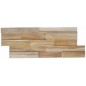 Parement en bois naturel avec des morceaux de 4cm de large mox manaus1 20x49.5x2cm