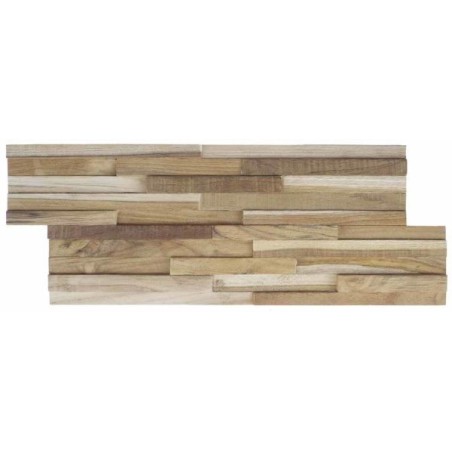 Parement en bois naturel avec des morceaux de 2cm de large MO manaus2 20x49.5x2cm