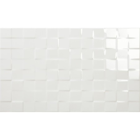 carrelage moderne mural geoxcubic blanc brillant 33x55cm
