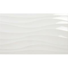 carrelage moderne mural vague geoxsky blanc brillant 33x55cm