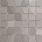 Mosaique salle de bain décor marbre gris et cabochon blanc poli brillant sur trame 30x30cm mox victoria gris