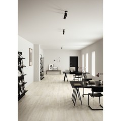 Carrelage imitation plancher bois de chêne blanchi rectifié 8.7x75.1cm, 20x120cm et 20x180cm, edimoak white