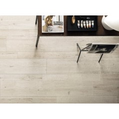 Carrelage imitation parquet  chêne blanchi rectifié 8.7x75.1cm, 20x121cm et 20x180cm, edimoak white