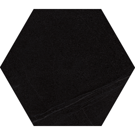 Carrelage hexagonal grand format imitation pierre noire et pierre blanche 51.9x59.9cm V