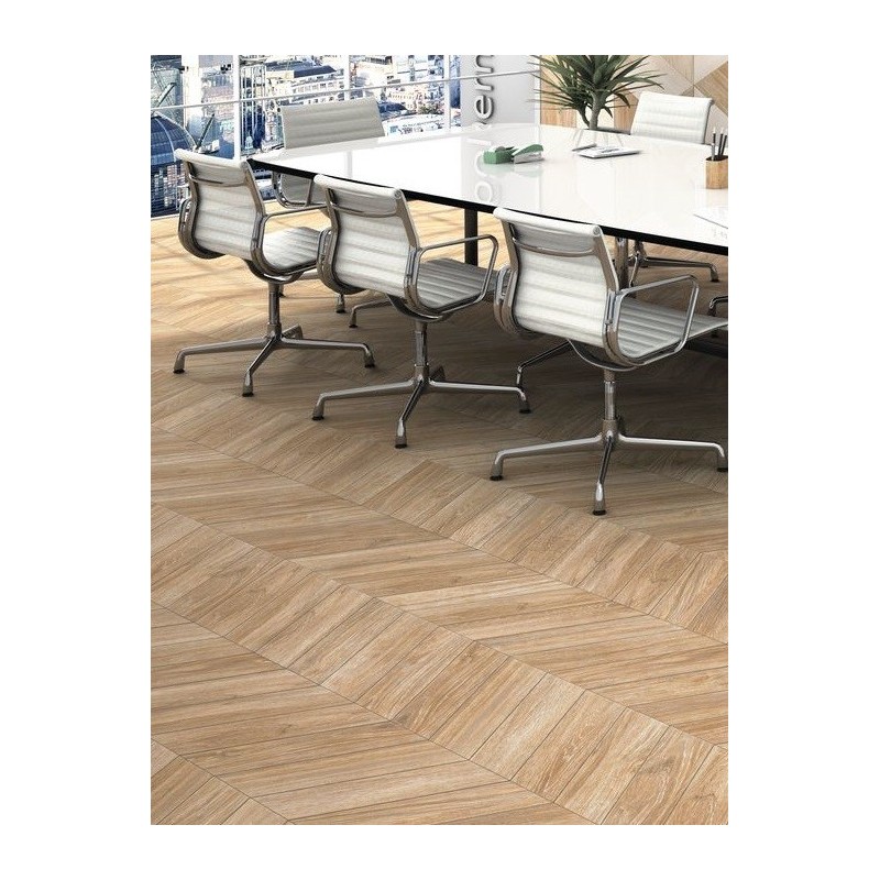 Carrelage imitation parquet moderne chevron beige 70x40cm realdiamond timber wallnut chevron