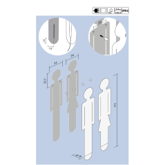 Sèche-serviette radiateur électrique design salle de bain silhouette homme Antoreste blanc mat 172x34cm