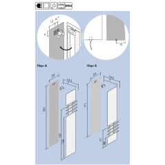 Sèche-serviette radiateur électrique design vertical salle de bain AntflapsB 201x35cm de couleur