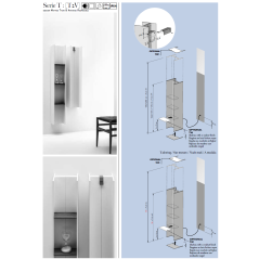 Sèche-serviette radiateur électrique design salle de bain AntT2V 200.6x23cm de couleur