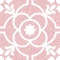 Carrelage imitation carreau ciment decor rose  20x20 cm, VivCarole coral