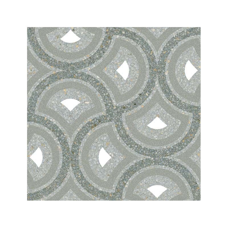 Carrelage imitation carreau ciment decor gris vert 20x20 cm,  Vivpigneto mar