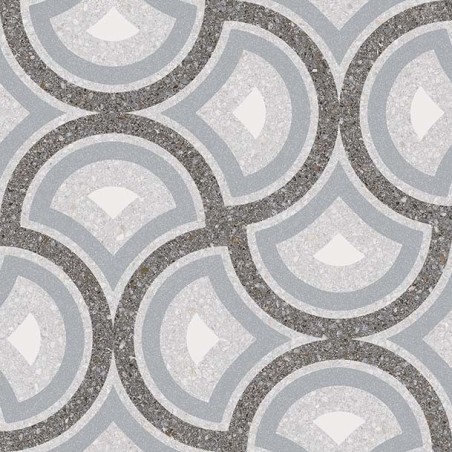 Carrelage imitation carreau ciment decor gris clair 20x20 cm, V pigneto humo