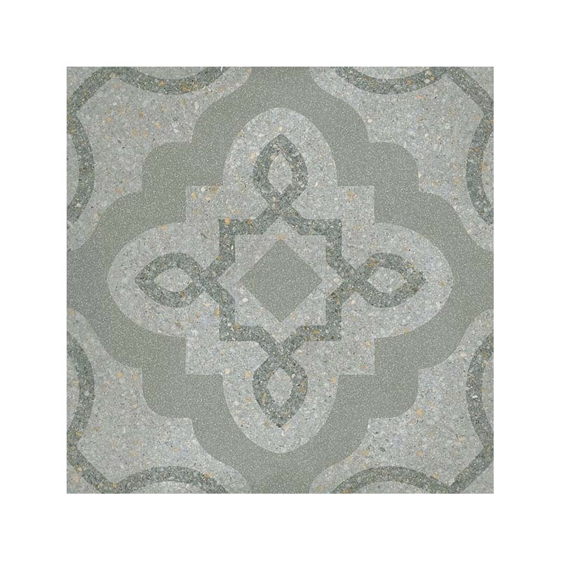 Carrelage imitation carreau ciment decor gris vert 20x20 cm, Vivtercello mar