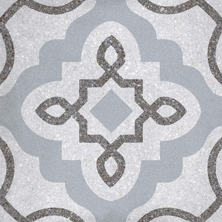 Carrelage imitation carreau ciment decor gris clair 20x20 cm, V tercelo humo