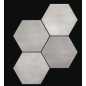 Carrelage hexagonal imitation ciment gris mat, sol et mur, 23x27cm, duresix cementi grey antidérapant R10