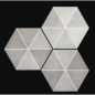 Carrelage hexagonal décor triangle gris mat, sol et mur, 23x27cm, duresix capri grey antidérapant R10